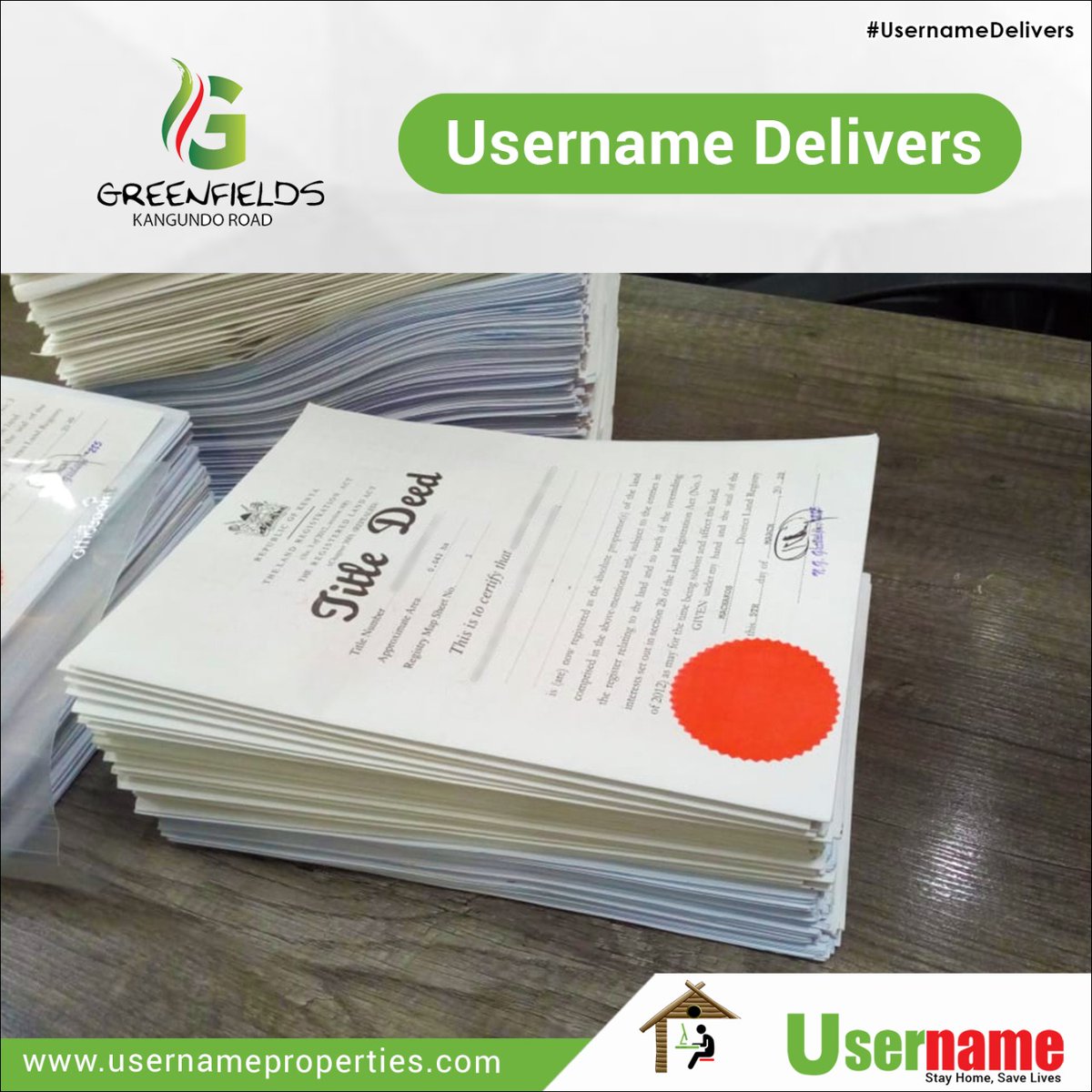 Kemronnie's tweet photo. Still looking for a reason to invest in #GreenfieldsKangundoRd?
@UsernameInvest has already delivered title deeds for customers who invested here. Jikamatie ploti yako for Kshs 599,000 only.
SMS ‘PLOT’ to 20321 / call 0725 000 222
https://t.co/qmGxtTwEn3
#ATraditionOfTrust https://t.co/XJjwveCJCF
