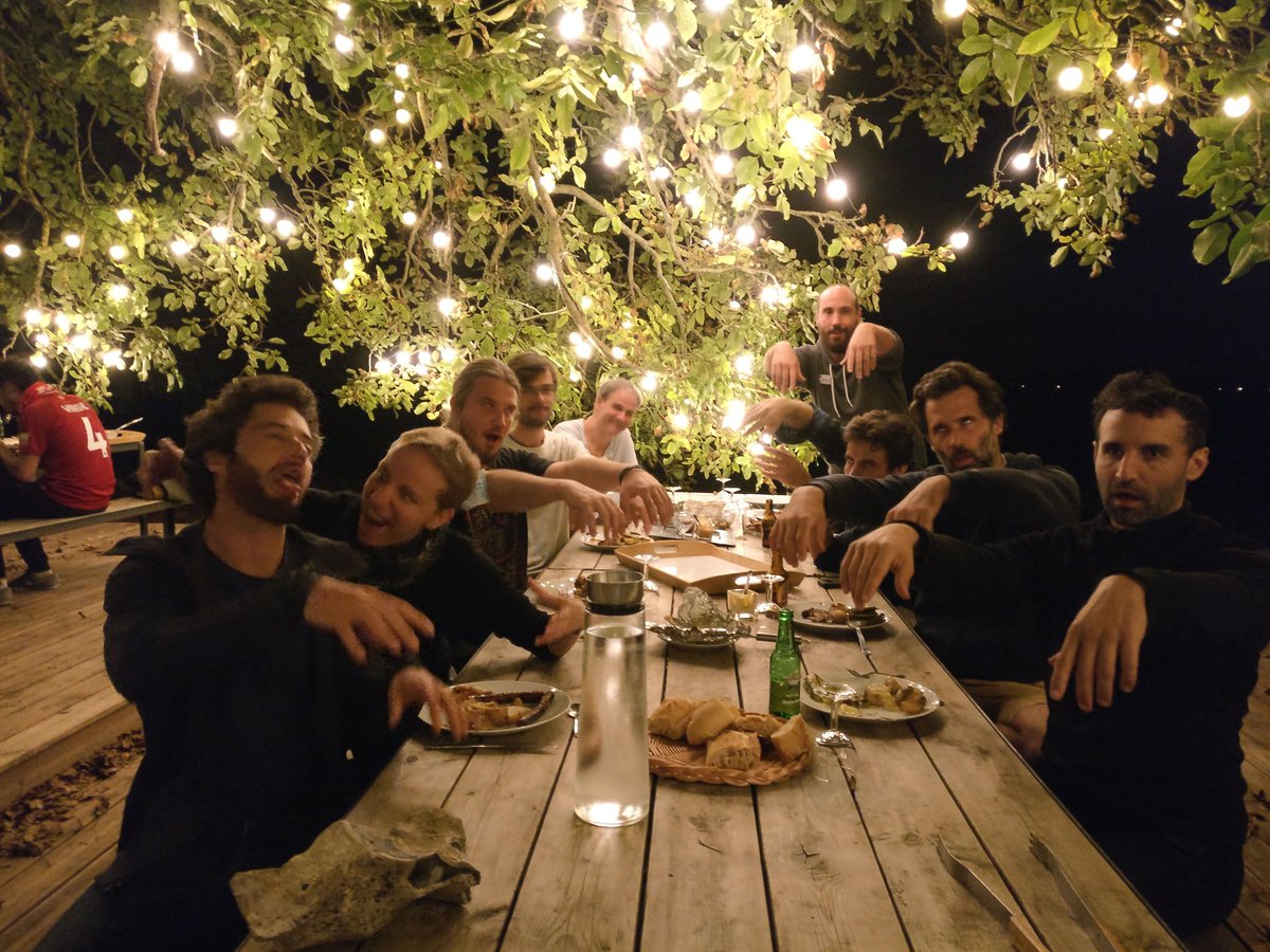 OpenMOLE's tweet image. Yesterday was already the last evening of the #exmodelo school. Great BBQ dinner and some dancing afterwards, a very nice way to spend some time all together!