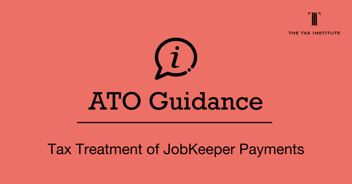 TaxInstituteOz's tweet photo. Our Senior Advocate @RobynTax  comments on the ATO’s updated guidance on the tax treatment of JobKeeper payments. 

See Robyn's comments here: 
https://t.co/GvzDUPPrR9

#tax #accountants #tax #taxprofessional #tti #thetaxinstitute #robyntax https://t.co/6cBWhOn53R