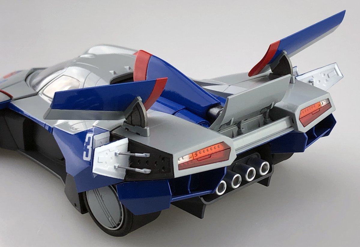 アオシマ キャラプラ部 アスラーダgsx エアロモード これで作る人は少ないかもしれませんが 各エアブレーキ もちろん再現しております 可動ではございません 写真にはありませんが ブーストポッドup状態も再現可能 予約はこちらから T