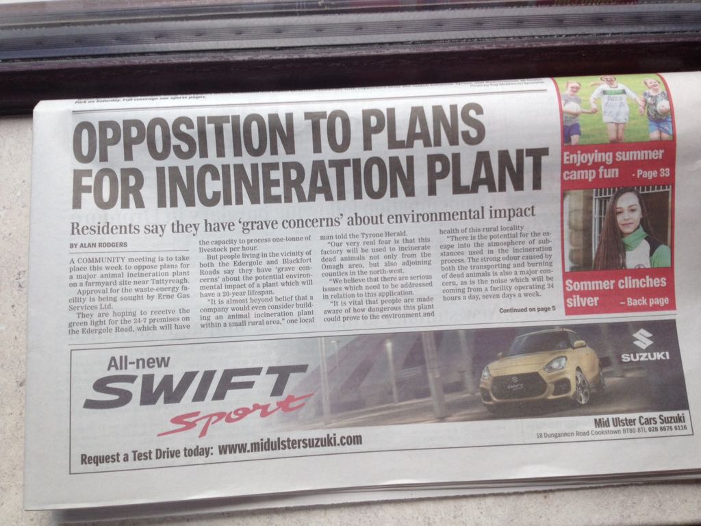 McAleer_1's tweet photo. Plans for a controversial animal incineration plant in #Tattyreagh are back on the table, despite having been rejected in 2018

I stand in solidarity with the local community - you can too by sending an objection to planning@fermanaghomagh.com

More info @
https://t.co/t2ALcw9a8p https://t.co/au0blHCIxr