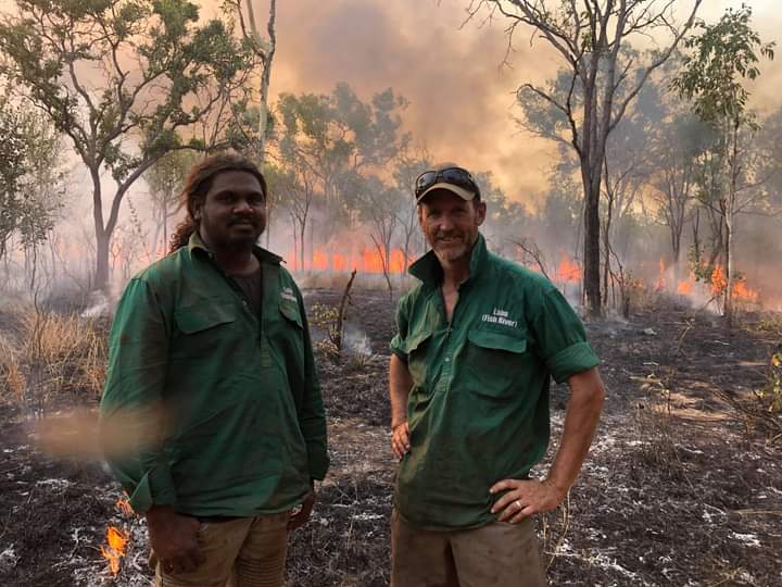 IndigLandSea's tweet photo. Amid catastrophic fire conditions in the Top End, #FishRiverRangers put in long hours to halt the spread of wildfires onto ILSC operated #FishRiverStation. Well done Rangers for protecting this iconic country from going up in flames. 🔥🖤💛❤️
#IndigenousRangers #WorkingonCountry https://t.co/NPhWPiZUCQ