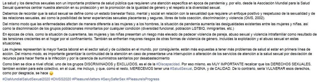 ArthurGongora's tweet photo. Un dia mas, y como siempre, intentemos tener un buen/aceptable/pasable #viernes todxs :)
Hoy, #4DeSeptiembre, se conmemora el "Dia Mundial de la Salud Sexual". Porque sea DIGNA, y de CALIDAD
#DiaMundialSaludSexual2020 #DMSS2020 #PleasureMatters #SexySaferSex #PleasureIsProgress https://t.co/YT6DmVqKBs