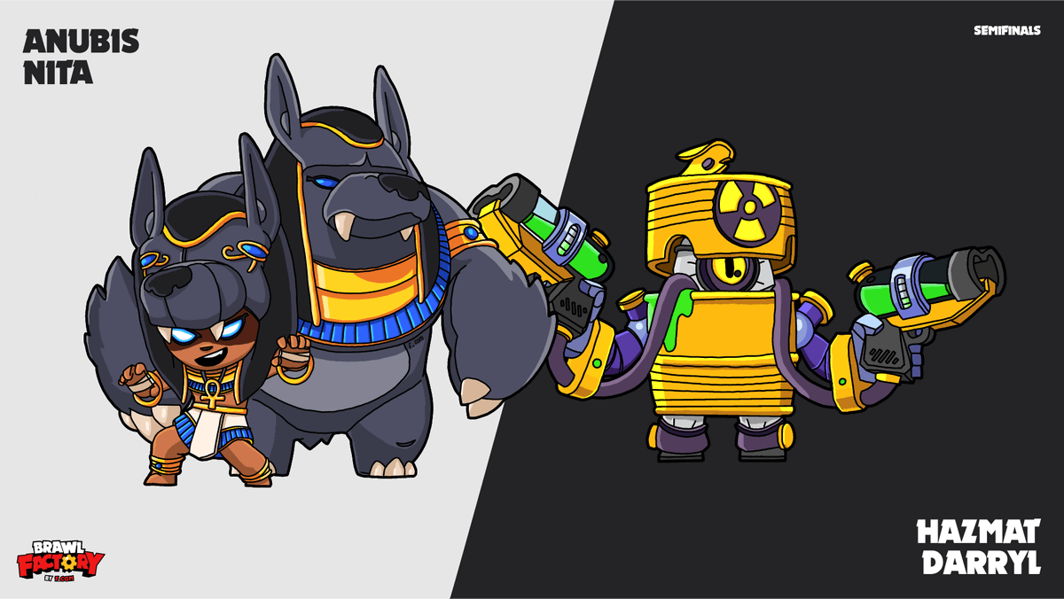 F Com On Twitter Anubis Nita Or Hazmat Darryl Who S Going To Win On The Skins Colosseum Vote For The Semi Finals On Discord Here Https T Co Pl1om2hsfe Brawlstars Nita Darryl Brawlstarsfanart Brawlfactory Https T Co W8l9lqrdly - nita brawl stars fanart png