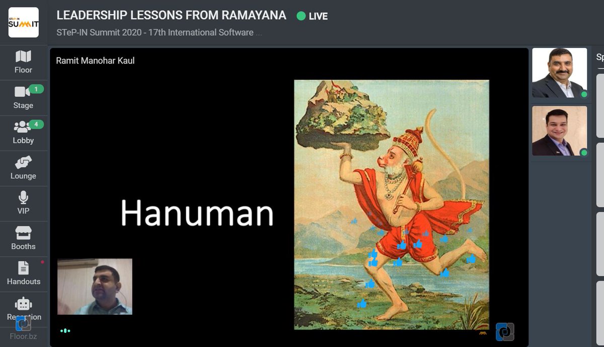 parulkhullar's tweet photo. "Life begins at the end of comfort zone" one of the learnings from "Hanuman ji" who could live a very easy going life but chose to go with the other way. He is the epitome of "Perseverance", "Humbleness", "Sense of humour" and what not 🙌 
#stepinsummit2020  @stepin_forum https://t.co/8Vgp5TJuJt