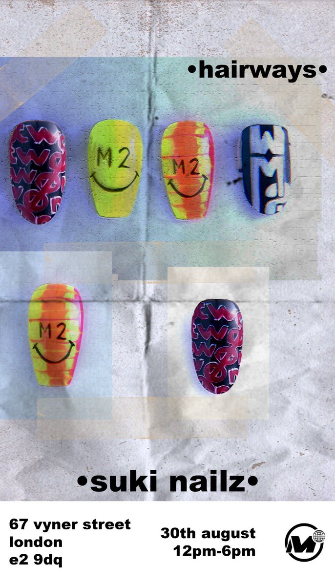 MinusTwoGlobal's tweet photo. Suki Nailz posters for •hairways• pop up barbershop https://t.co/LRj9GPrFu4