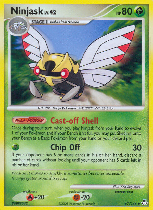 Can you put Shedinja into play with Ninjask LA's Cast-off Shell Poké-Power? I assume you can't since Poké-Powers aren't Abilities.