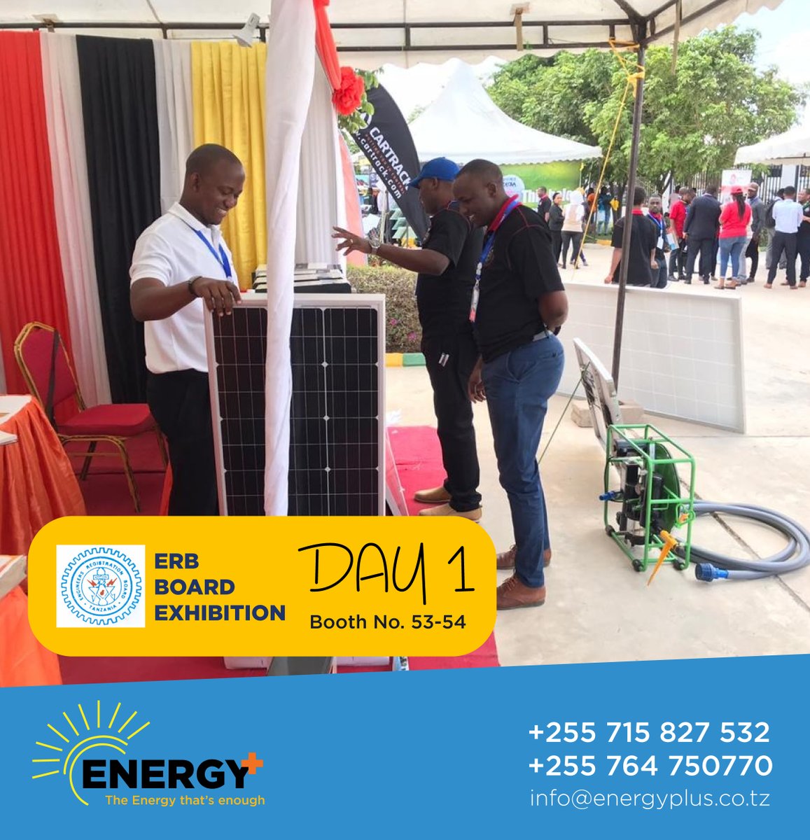 EnergyPlus13's tweet photo. ERB BOARD EXHIBITION DODOMA 2020
#solarenergy #jinko #suntech #victronenergy #leochbattery #rollsbattery #lorentzp https://t.co/Hp3LMjVPjG