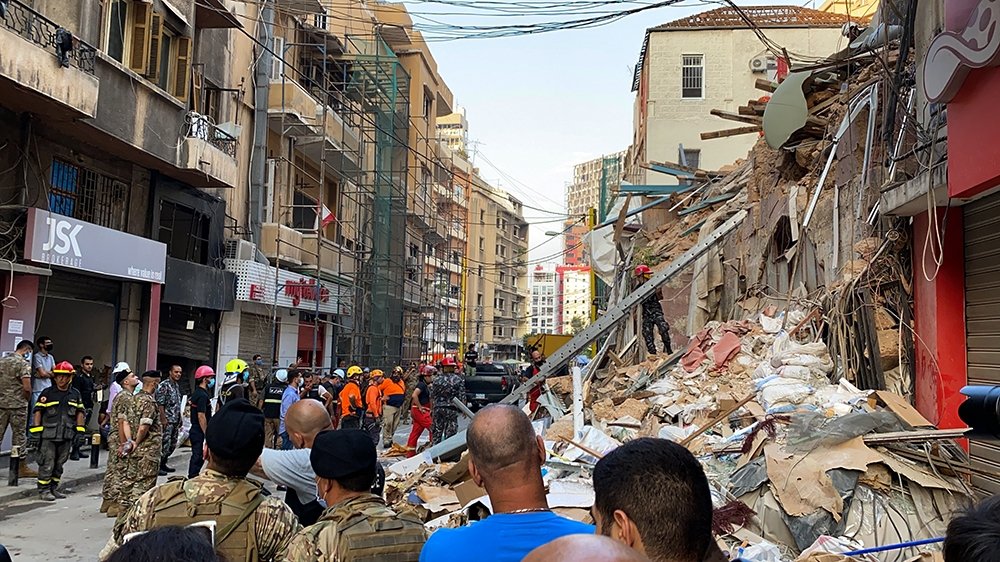 A Chilean rescue team is working its way through the rubble of a collapsed building in Beirut after detecting signs someone may still be alive one month after the deadly explosion.