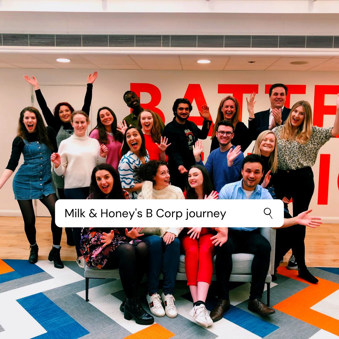 MilkHoneyPR's tweet photo. Today, we celebrate our first anniversary of being a @BCorpUK certified #PRagency! We were the fifth agency in the UK to secure the accreditation. 

We've only just started our B Corp #journey, but have achieved so much in the last year. Here's to many more!

#happyhive #purpose https://t.co/zXnqZlnsx7