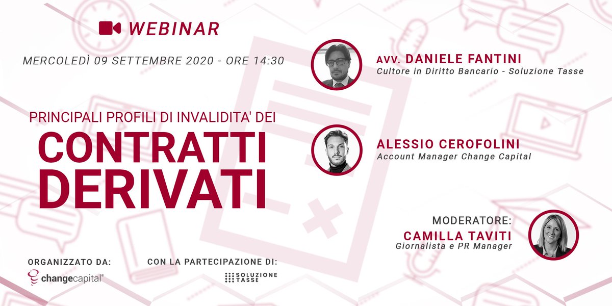 ChangeCapital1's tweet photo. Se le cattive abitudini sono dure a morire, figurati quelle buone come aggiornare la propria #formazioneprofessionale.

Dopo una breve pausa tornano i nostri #webinar:  vi aspettiamo mercoledì 9 settembre con l'Avv.  Daniele Fantini 

👉 Link d'iscrizione: https://t.co/qBGNgniwV6 https://t.co/7kQm1GaMJG