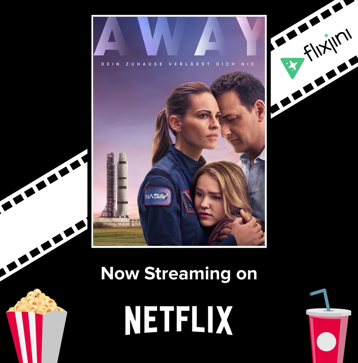 flixjini's tweet photo. #streamingalert
#away starring #HilarySwank , #JoshCharles, #TalithaBateman is #nowstreaming
@netflix_in
, the story of Emma Green a female American astronaut who leaves behind her husband and daughter to lead a team of astronauts to Mars
#netflixandchill #netflixseries https://t.co/geBcfJWXfa