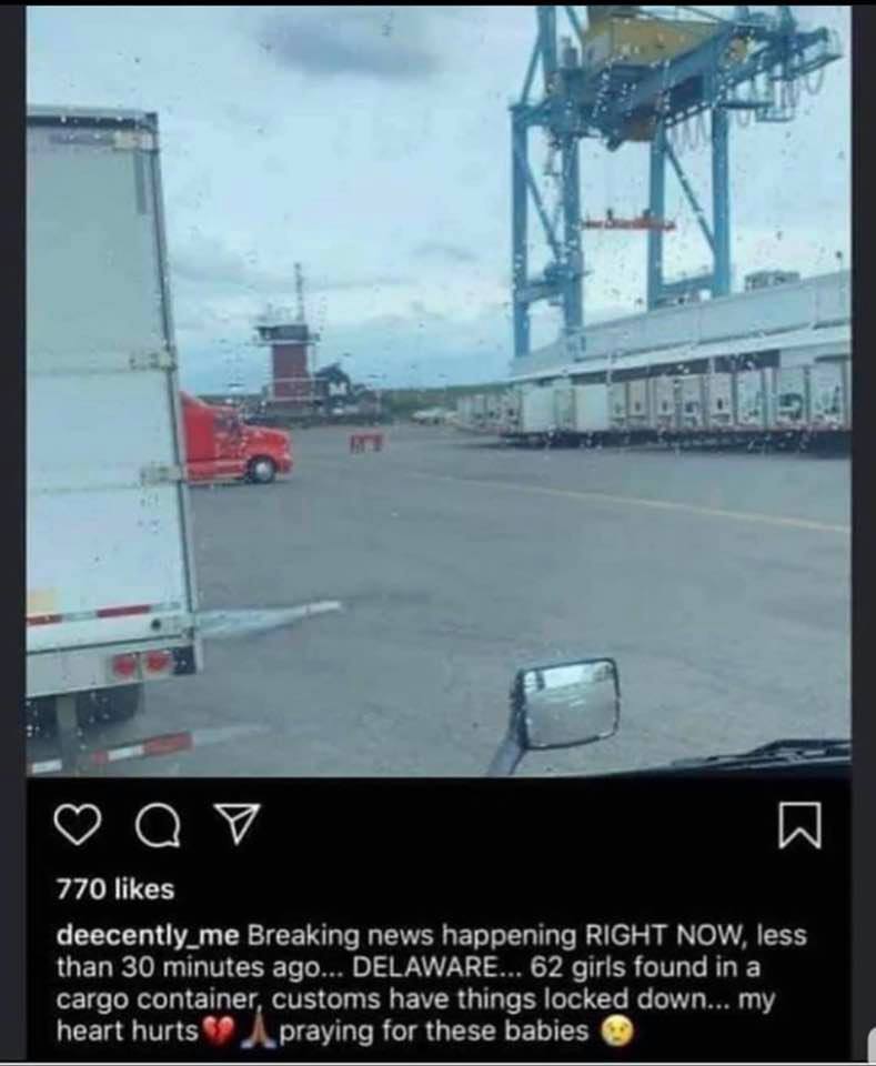 kennedy_bouvier's tweet photo. IMAGINE THE FEAR &amp; HORROR 
62 girls found locked in a shipping container tonight. 😱Ready to be shipped for human trafficking/ sex slaves. Delaware...
#FIGHT THE HUMAN TRAFFICKING.
#RESCUEOURCHILDREN https://t.co/E4RsShXlBq