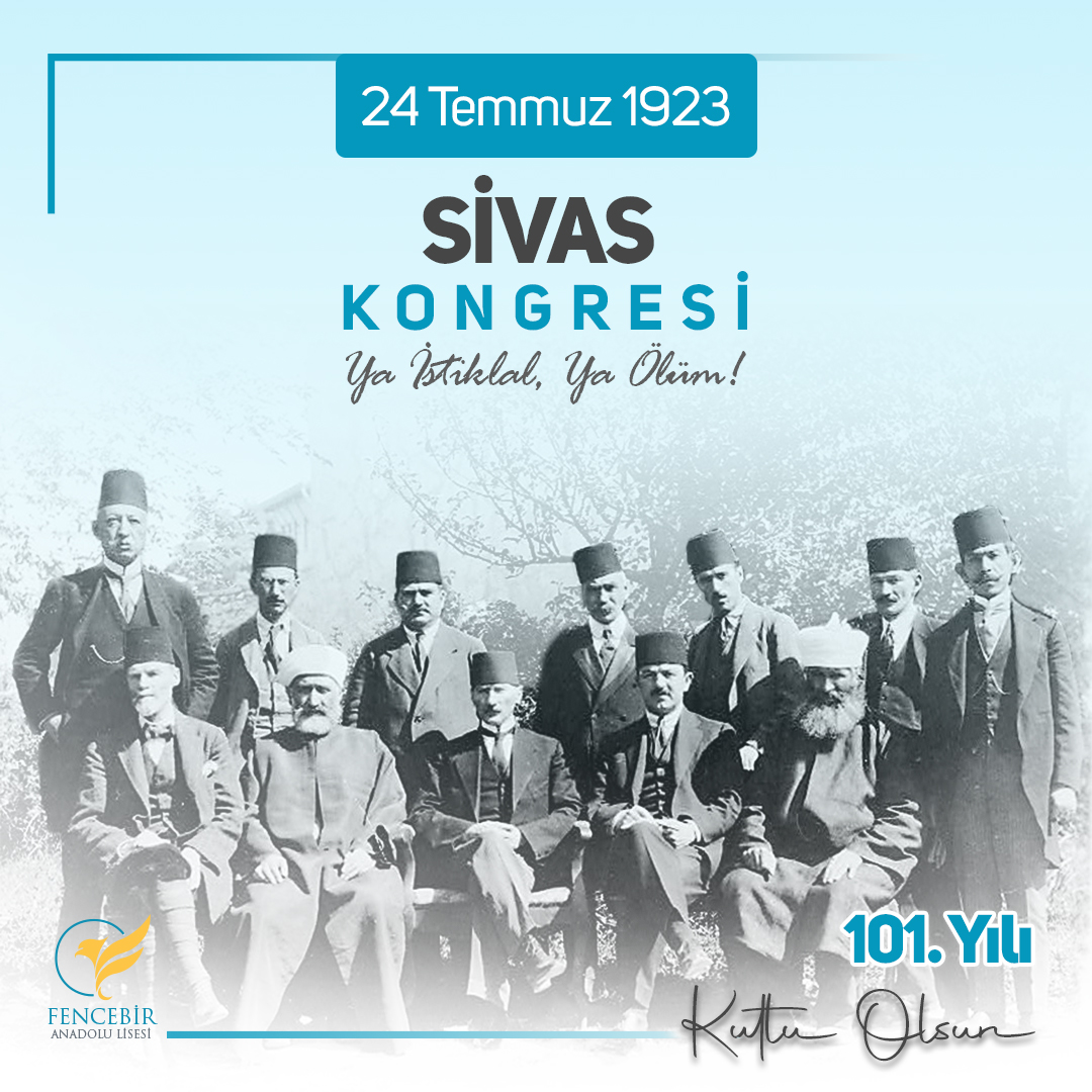 “Ya İstiklal Ya Ölüm”
Ulu Önderimiz Gazi Mustafa Kemal Atatürk ve silah arkadaşlarını rahmet ve minnetle anıyoruz. Sivas Kongresi’nin 101. yılı kutlu olsun.
.
.
.
#sivaskongresi #sivaskongresi101yaşında #sivas #cuma