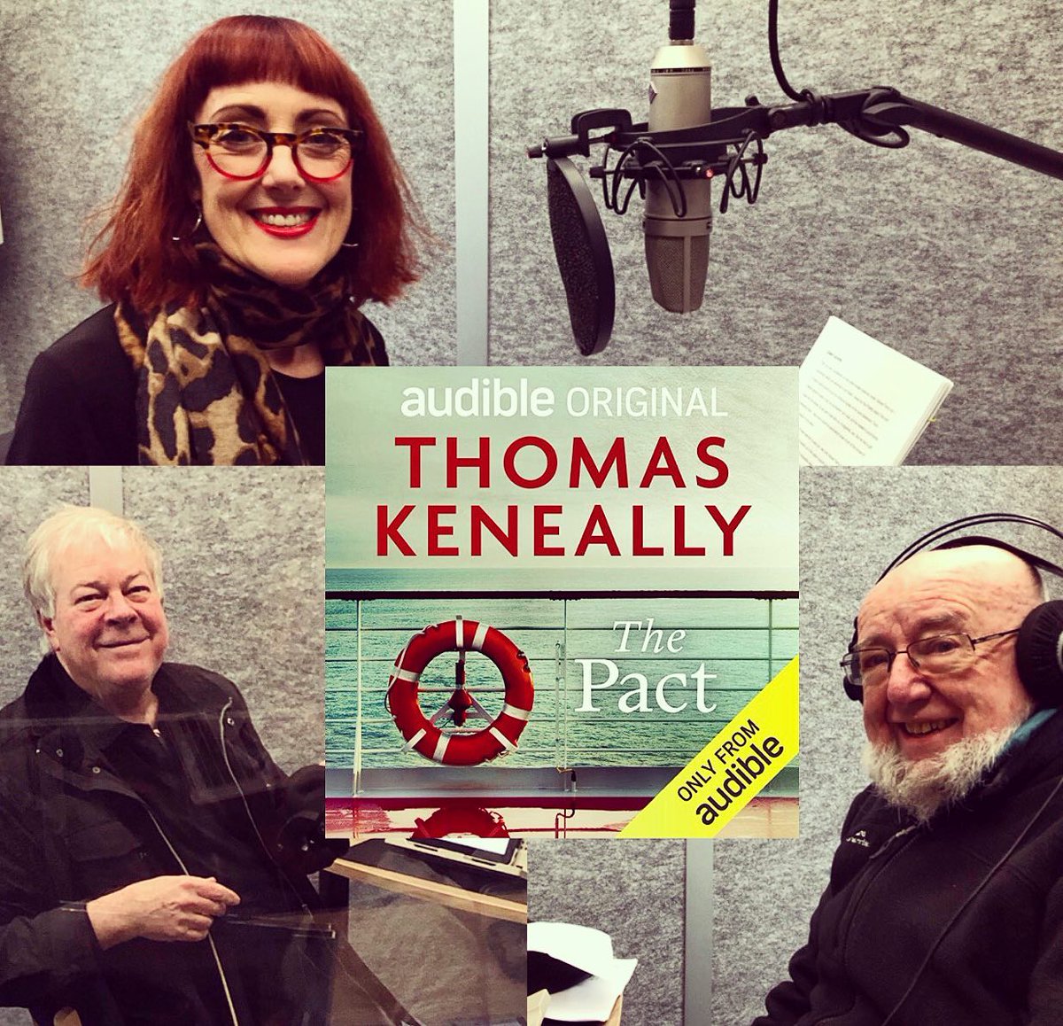SoundKitchenAU's tweet image. Triple threat! 
A little journey out of reality producing this Audible Original, written by Australia’s master storyteller Thomas Keneally. An array of characters brought to life in this novella thanks to the talent of Keith Scott and Taylor Owynns. 
What a team. #audiobook