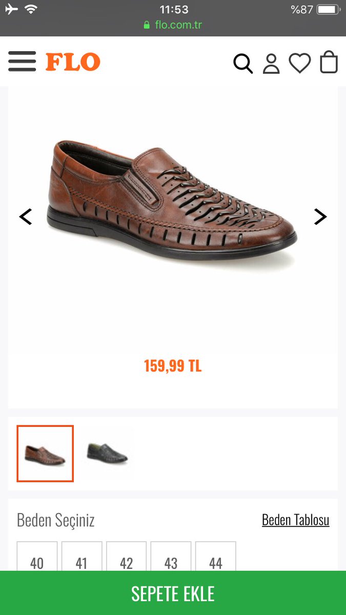 Reklamdaki/gerçekteki... yakıştımı <a href="/floayakkabi/">FLO Ayakkabı</a> 
Babamıza hediye alacaktık hevesimiz kursağımızda kaldı..