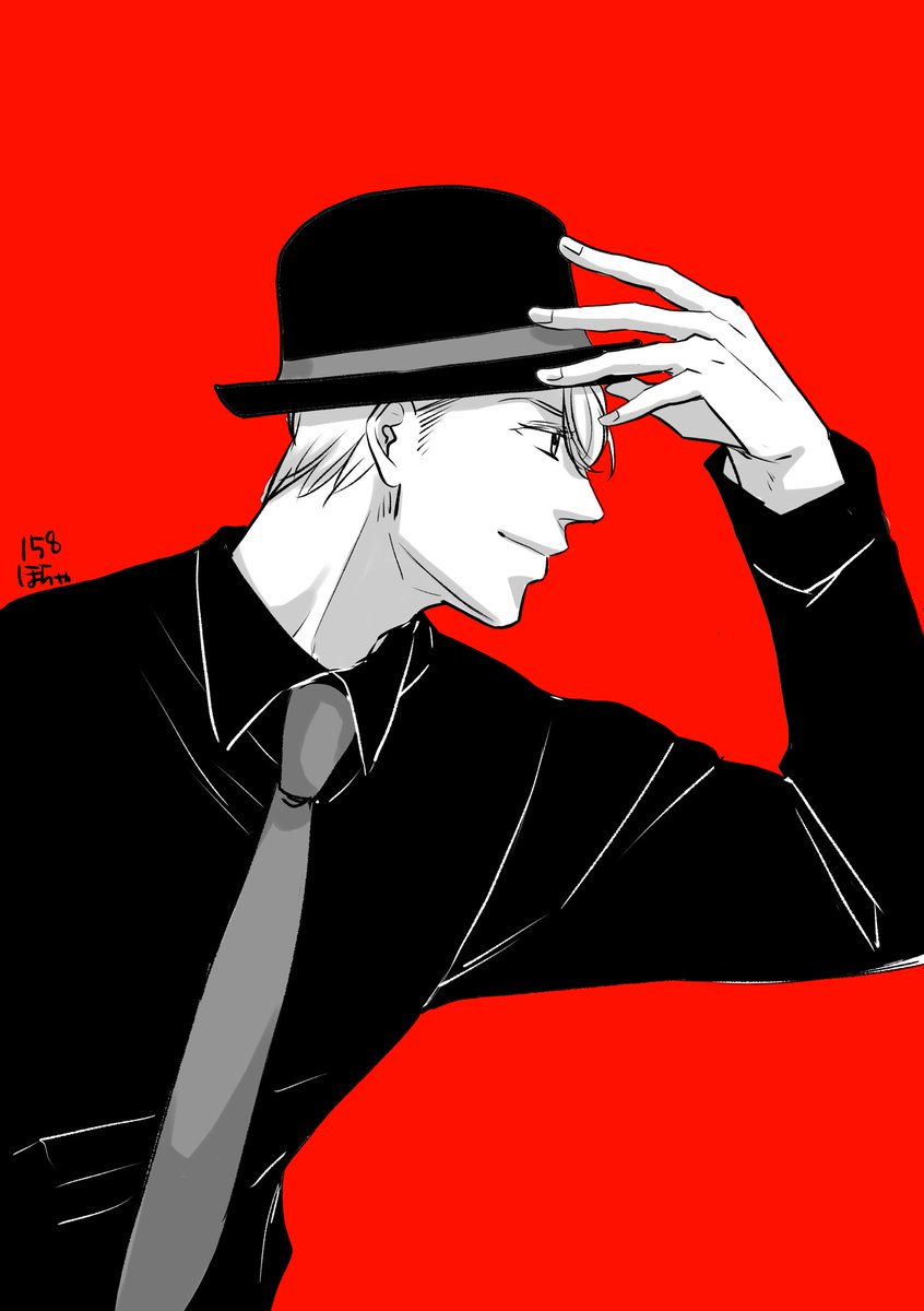 劇場版情報来るまで1日1ヴィクトル 158日目 ネットにかっこいい帽子があっ ほうじちゃ のイラスト