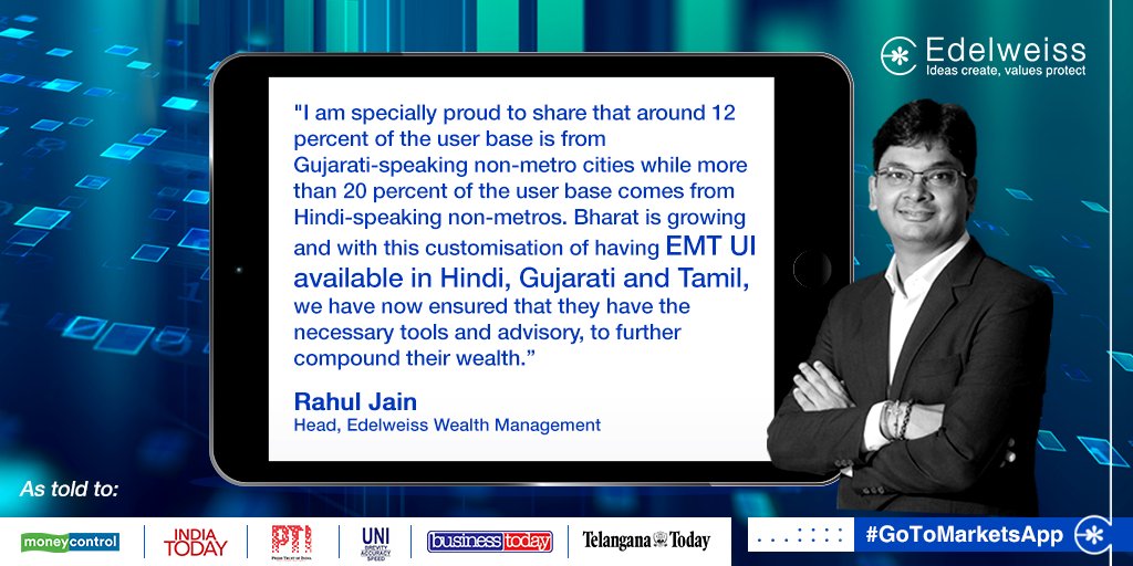 Nuvama_Wealth's tweet photo. The #EdelweissMobileTrader app has seen a 65% growth in users, making it the #GoToMarketsApp! And @i_RahulJain shared his insight at @moneycontrolcom, @IndiaToday, @BT_India, @UNIindianews,  @PTI_News, and @TelanganaToday. 

Download the app at https://t.co/vpgawglGB1.

#EMT https://t.co/yJuGS5oefP
