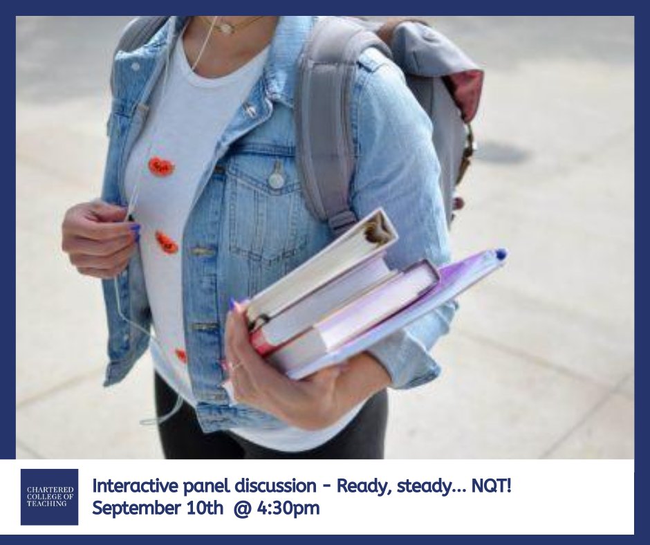 📢Calling all NQTs! 

Register for our FREE webinar: 'Ready, steady... NQT'

Our panel will be providing practical advice to support NQTs in their first year of teaching and answering your questions!

my.chartered.college/events/ready-s…