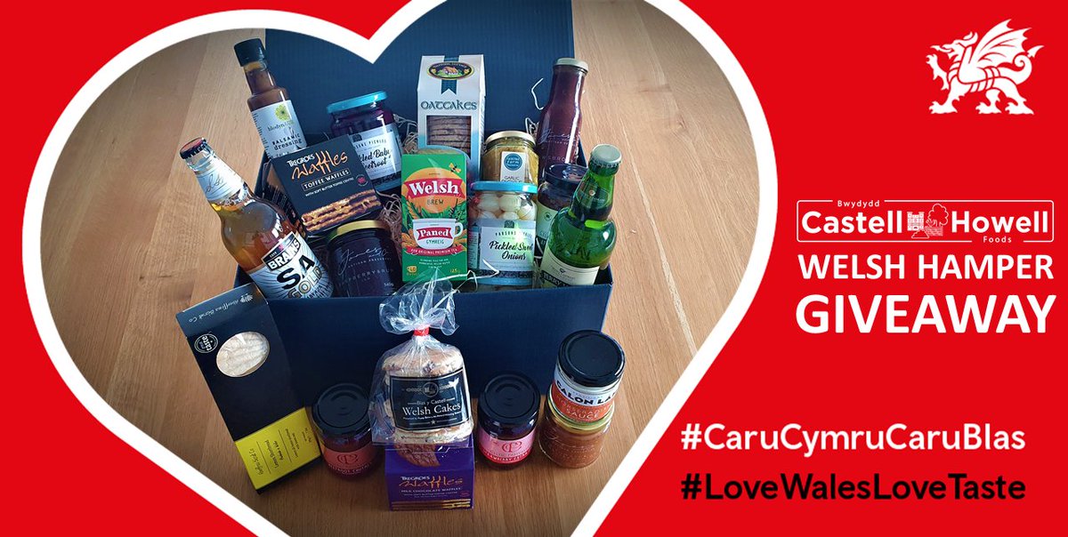 castellhowell's tweet photo. **WELSH HAMPER GIVEAWAY**
Follow &amp; RT for your chance to #win  

Proudly celebrating Welsh food &amp; drink. T&amp;Cs https://t.co/pWcwd9cCD8

#LoveWalesLoveTaste #CaruCymruCaruBlas #Giveaway #Competition #FridayFeeling #FridayVibes #Foodie https://t.co/TMCYKJsv0V