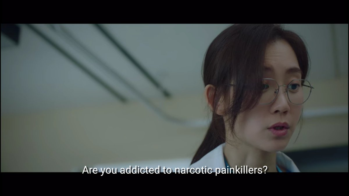 This made him stop asking for it, perhaps he felt embarrassed of Dr. Jang’s question. Again, she was out of line for accusing the patient of being an addict. It was an unethical thing to do. For Dr. Jang she was only trying to be honest with him, she has a habit of stating facts-