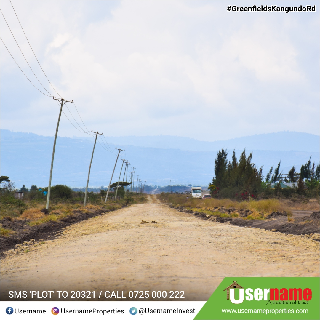 usernameltd's tweet photo. PROJECT UPDATE:
The road leading to #GreenfieldsKangundoRd has been murramed increasing accessibility of the project from Kangundo Rd. It will now take you less than five minutes to access the project from the tarmac.
For details, visit https://t.co/iSI6f8Lf7F
#ATraditionOfTrust https://t.co/FpUf0X8OoE
