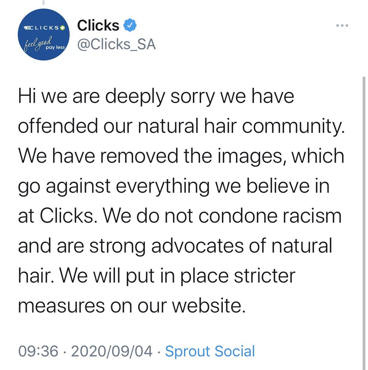 EricanSA's tweet photo. RT if you not accept fake apology from Clicks. https://t.co/ecy97FwKTX