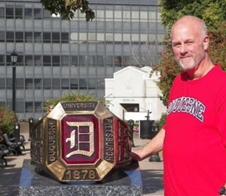 TheWordSchmidt's tweet photo. @GoDuquesne @DuqAlumni @duq_thecrew @collegecolors The ring still fits. #CollegeColorsDay #DukeForLife #GoDukes https://t.co/1jMVI8cbPQ
