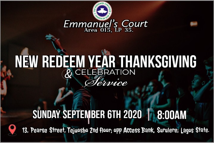 RccgECourt's tweet photo. You are cordially invited to our Special Thanksgiving Service.
Invite family and friends as we celebrate the all-round faithfulness of God in our lives this Sunday.
Date: September 6th 2020
Time:- 8:00am.
Venue:- 13, Pearse Street, Tejuosho; opp Access Bank Surulere; Lagos State. https://t.co/KlvxZumuJP