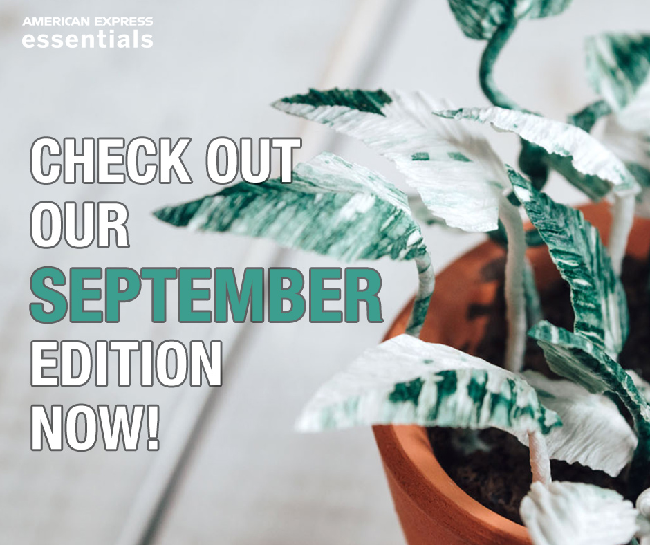 AMEXessentials's tweet photo. Have you got the back-to-work blues? We can help you chase the clouds away, even if they’re just metaphorical. Whip up a creamy crème caramel with our newest Tastemaker. Explore the fascinating world of cosplay. And more. This month, we make it rain… inspiration. #LiveEssentials https://t.co/ZItBu3WsjP