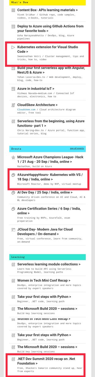svswaminathan's tweet image. Feeling great to be featured in the @msdev newsletter under all sections :)
1. #MyVideo on #k8s extension for @code - youtu.be/jYqWDUCJ9oM
2. Upcoming event at @MSFTReactorBLR - meetu.ps/e/JfSwd/pwVTz/d
3. The recent #dotnetdevsummit20 - youtu.be/V0CG6hGXpkE #MVPBuzz