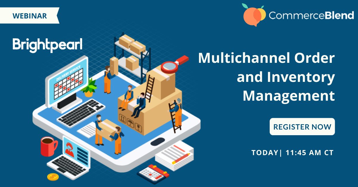 CommerceBlend's tweet photo. Join us for a virtual 'Lunch and Learn' with experts from the BrightPearl team.
 
Webinar link -  https://t.co/xLNe6zJbEi https://t.co/NbiSjR8bqv