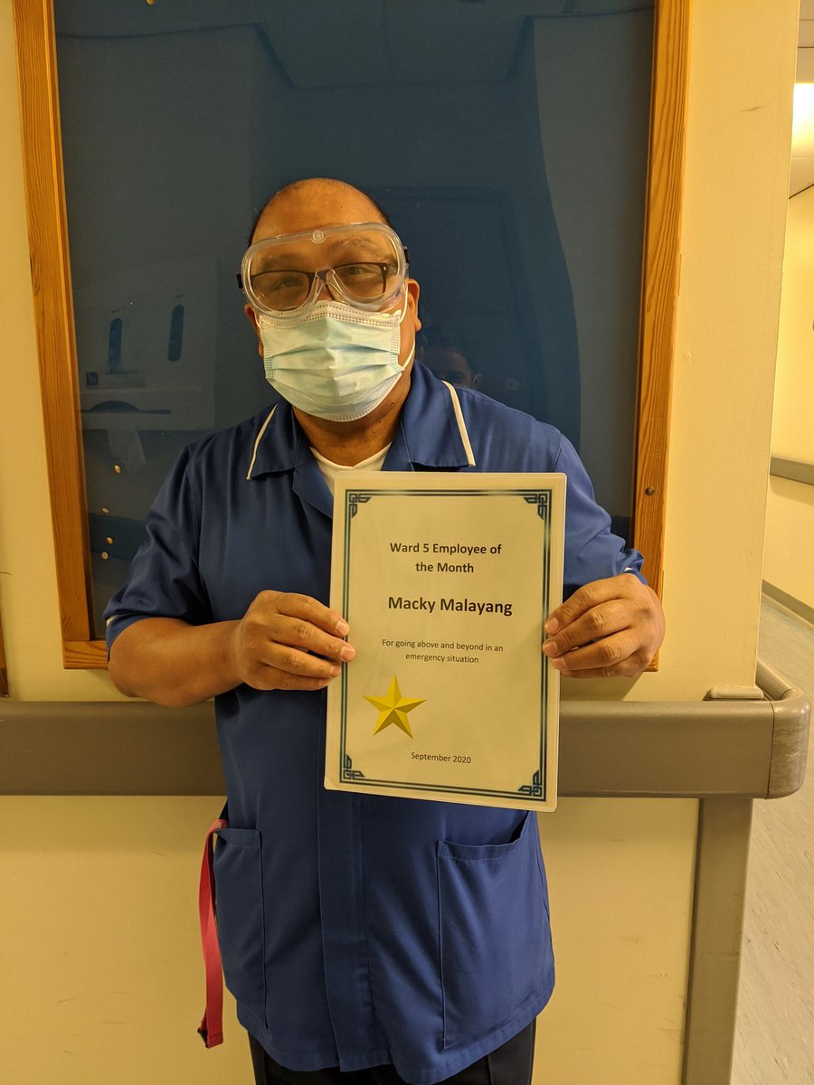 Well done to ward 5s first employee of the month Macky for going above and beyond to support his patients and team @BuryRochCO_NHS <a href="/NCAlliance_NHS/">Northern Care Alliance NHS Foundation Trust (NCA)</a>