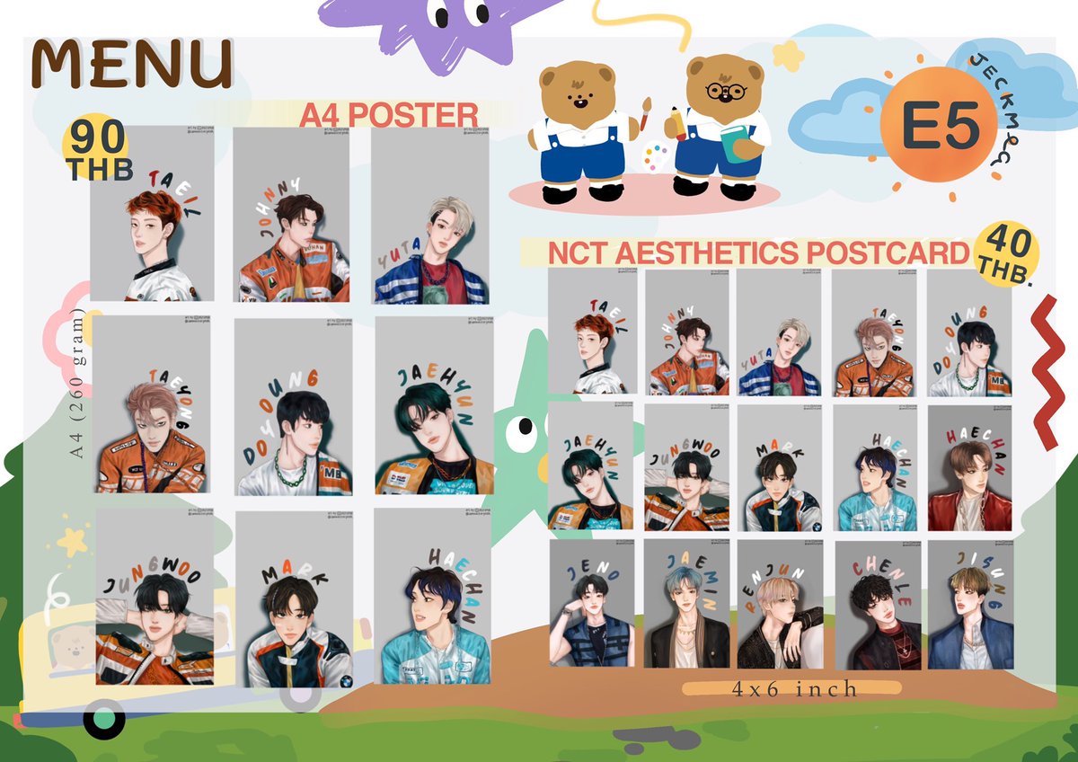 waittoturndepsn's tweet photo. [ Booth E5 ] ✧⛷🧾📠˗‧⁺  

📍10 house art &amp; craft space
📆date : 19/09/20
📇มีรอบพรีหลังจากงานนี้
 
📜 postcards / poster a4 aesthetics version
🎞 sticker doll nct127 punch

[ with :  @nanakhaix829 ]
#ตลาดนัดnct #ตลาดนัดอซท  #NCTBACKTOSCHOOL2020 https://t.co/c0Cya0g3vt