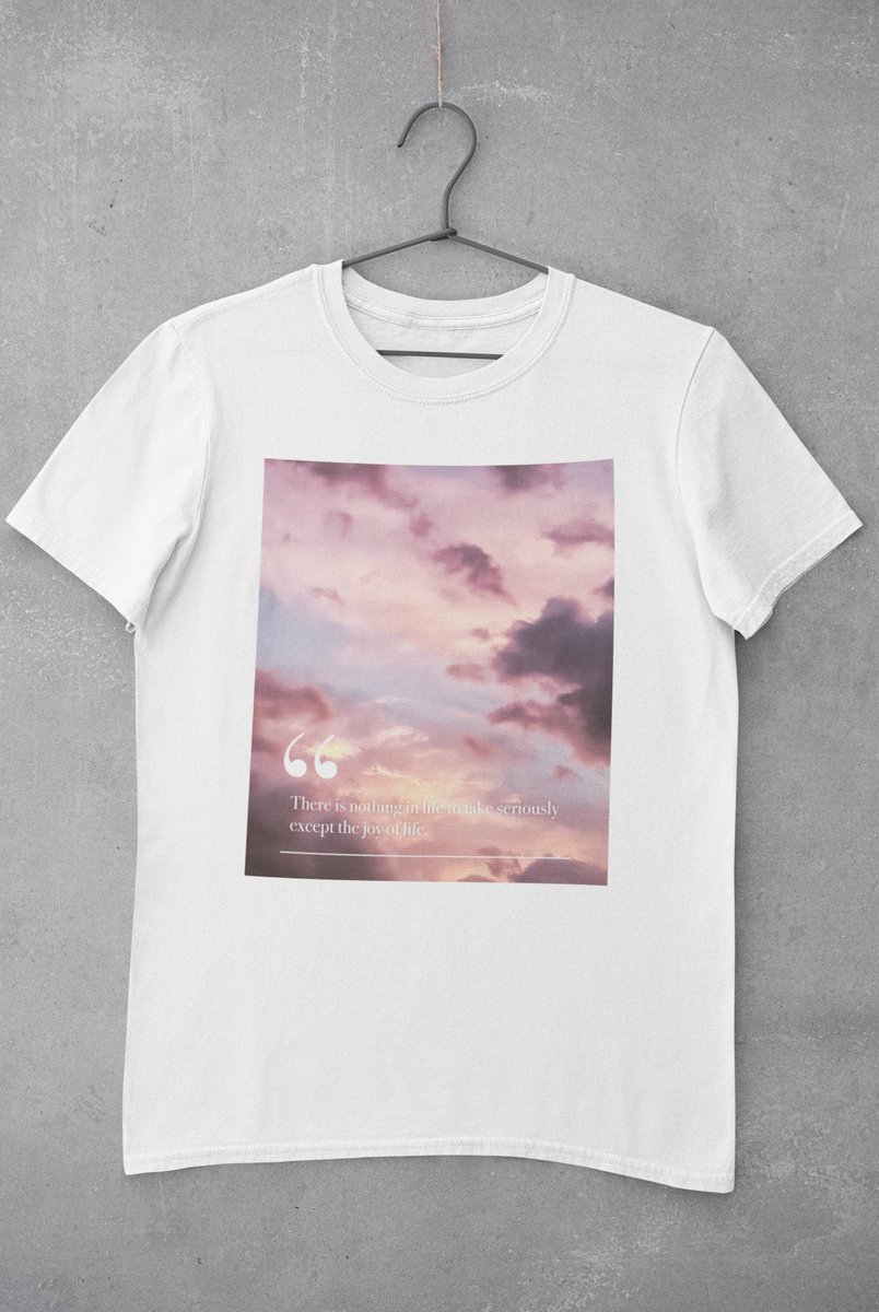 namas_teeshirt's tweet image. The Joy of Life - Cloudy sky at sunrise. Shades of blue, purple, and pastels. Mindfulness and wellness-inspired design with a motivational quote. Shop now → redbubble.com/shop/ap/564808…

#namas #namaste #tshirt #tee #yoga #mindful #wellness