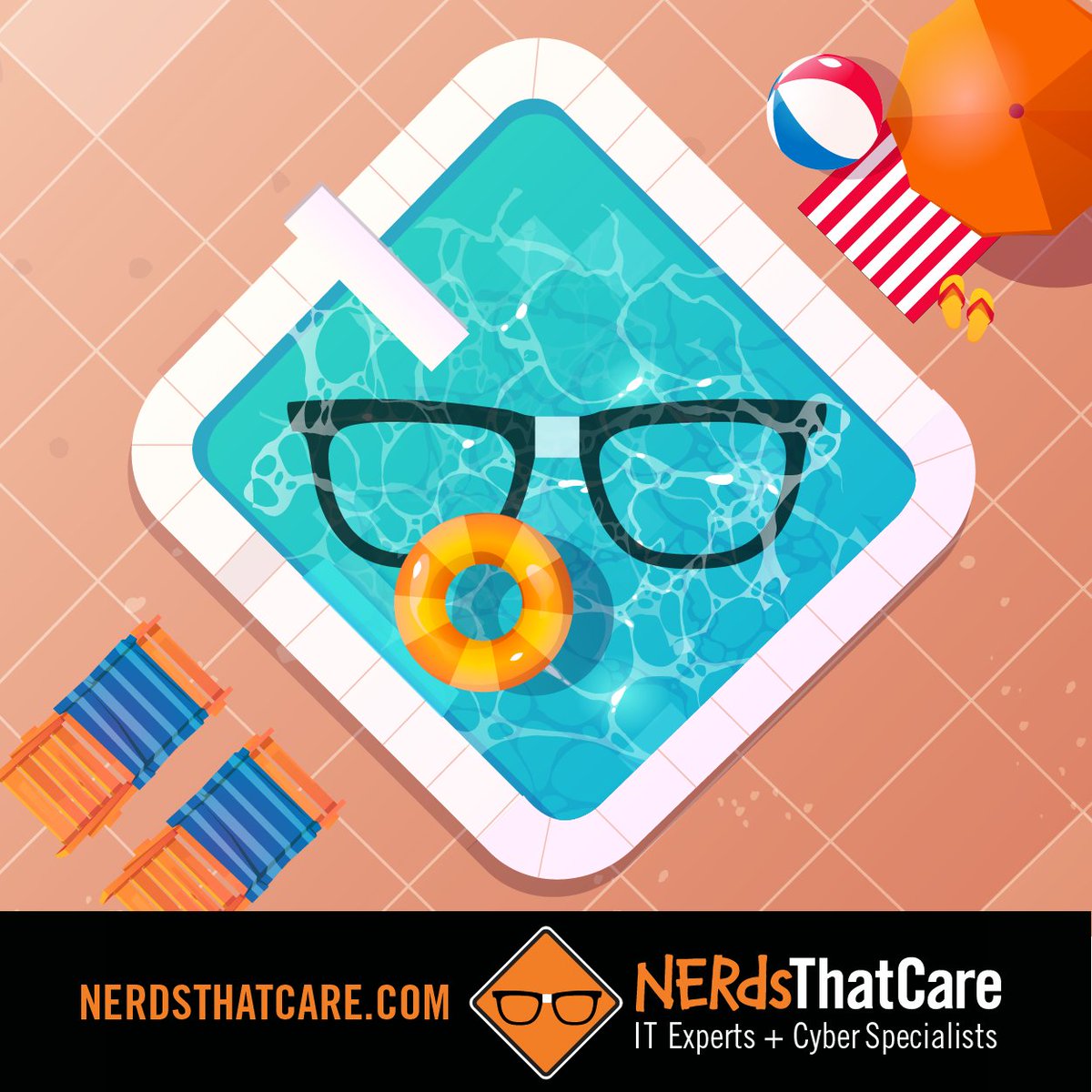 NerdsThatCare's tweet image. Dive into #LaborDay and enjoy the last days of summer. While you&apos;re away, The Nerds are on call and protecting your systems. #NerdsHaveYourBack  #NerdsThatCare