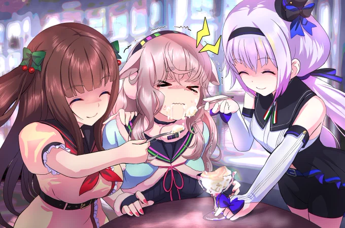 さくらんぼアイス～ #ちぇり絵 #めめアート #ピノの自由帳 