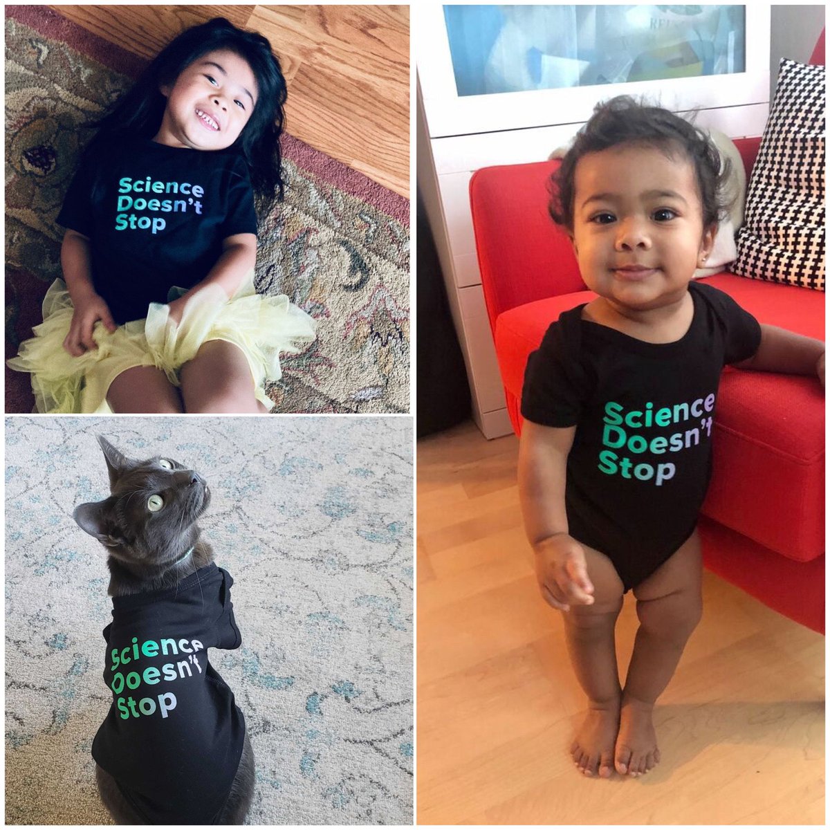 TwistBioscience's tweet photo. Your daily dose of cute sporting our latest #TwistSwag with the mantra getting us through #COVID19: #ScienceDoesntStop. https://t.co/R9MHNA0qp4