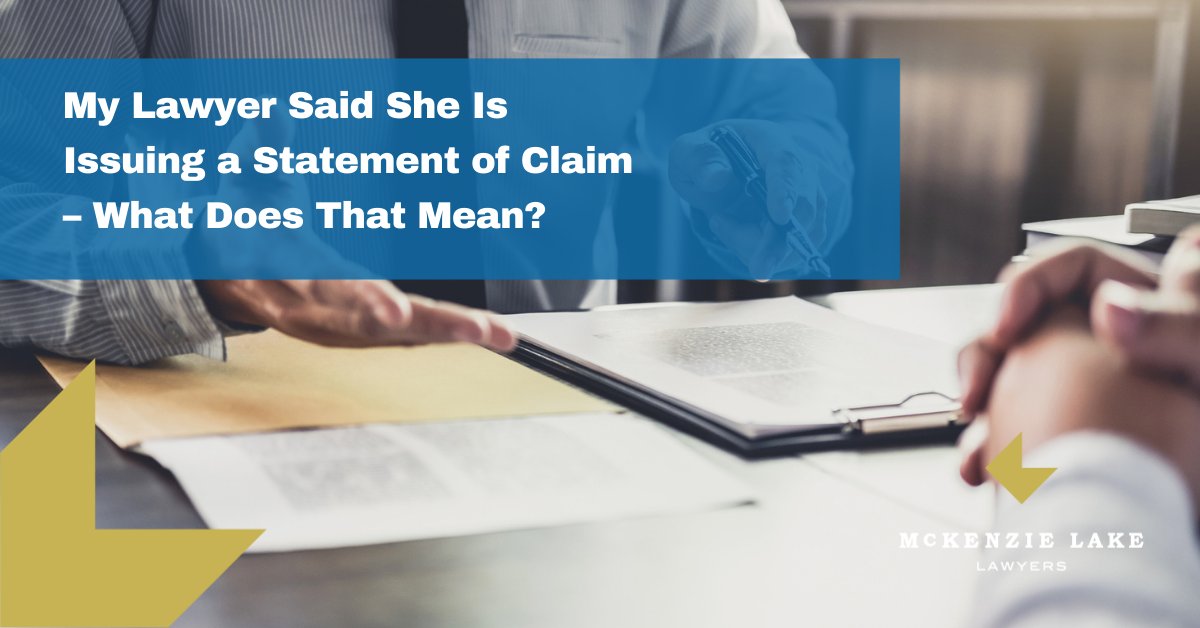 McKenzieLakeLaw's tweet photo. Personal Injury Lawyer Judith Hull and Summer Student Jonathan Gross review the components of a Statement of Claim and what happens once it is served. Read their insight here: https://t.co/iaGk0bp7mZ
#statementofclaim #personalinjurylawyer #personalinjurylaw https://t.co/TIYmZFbbmY