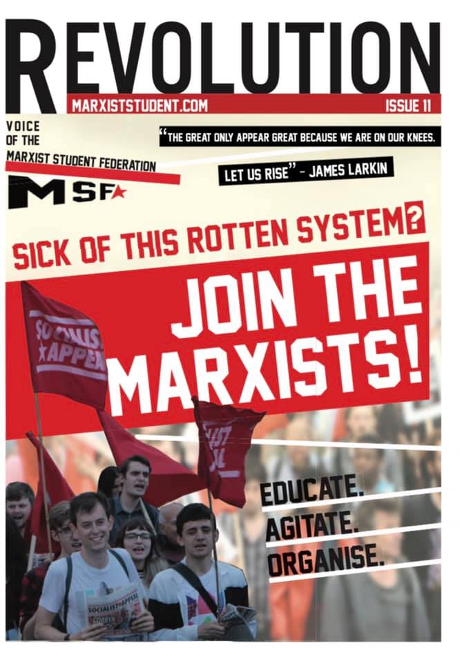 MarxistStudent's tweet photo. Sick of this rotten system? Join the Marxists!

The new Revolution pamphlet is out in digital format now. Subscribe and read the first issue here: https://t.co/p6dJoh7ZZ0 https://t.co/nWMrfLeTdV