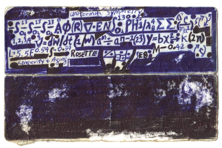edlingallery's tweet photo. Comprised of carefully researched mathematical equations, chemical formulas and scrawled shorthand, Melvin Way’s Scotch-taped ballpoint-pen drawings propose coded answers to the world’s mysteries.
#MelvinWay "Uniformity Symmetry" is on view in #AnAlternativeCanon until Sept 19. https://t.co/CDFMh8usHF
