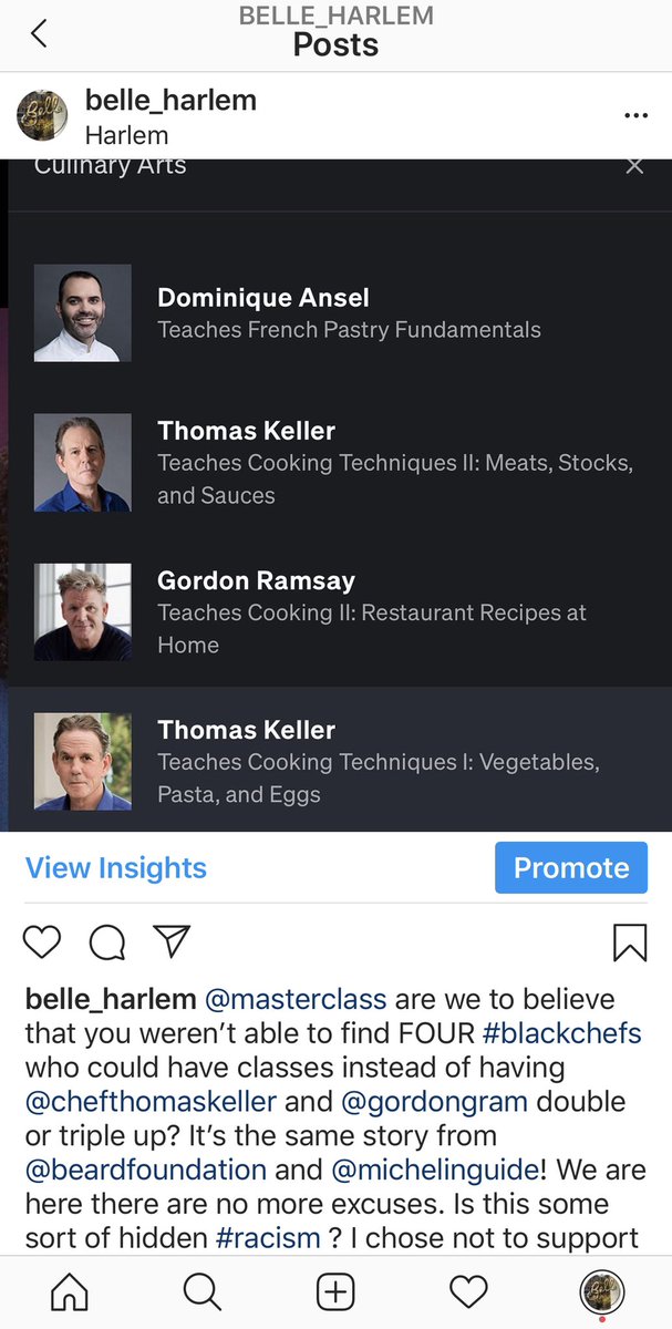 I’m so over this shit! <a href="/masterclass/">MasterClass</a> are we to believe that you weren’t able to find FOUR #blackchefs who could have taught classes instead of having @chefthomaskeller and <a href="/gordongram/">Gordon Gram</a> double or triple up? It’s the same story from <a href="/beardfoundation/">James Beard Foundation</a> and <a href="/michelinguide/">Michelin Guides</a>! We are here