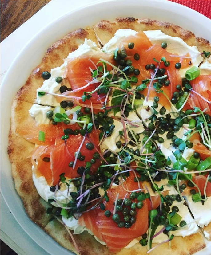 FreshLevant's tweet photo. Looking for ways to improve your health this year? Salmon is a highly nutritious superfood packed with protein, B vitamins, potassium, selenium, and omega-3 fatty acids! This versatile fish tastes great lots of ways, but we especially enjoy it on top of our man'oush! 🐟🍕 https://t.co/gAfuQAM0Ax