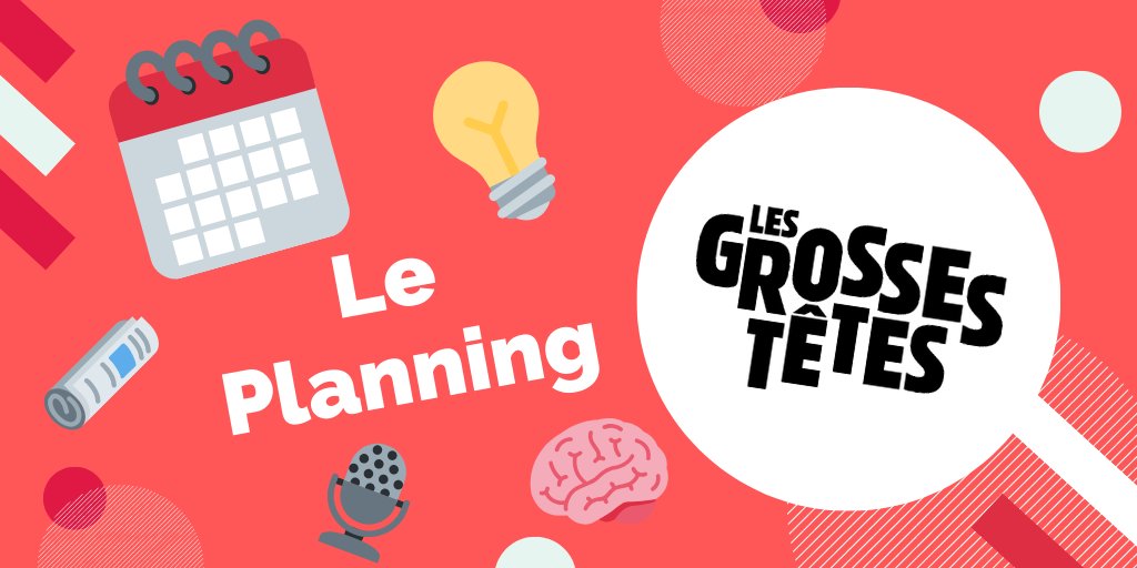 GrossesTetesRTL's tweet photo. 🎙📆✅ Découvrez le programme des @GrossesTetesRTL du lundi 7 au vendredi 9 septembre. À noter les retours de #DavidBoring, @Bernier_Michele, @JeremyFerrari, @fogiesbert, @PBouby, @gael_tchakaloff ou encore @PalmadePierre 🎊Tout le programme ici 👉https://t.co/i34dME1MeV https://t.co/j8JNC2mJWA
