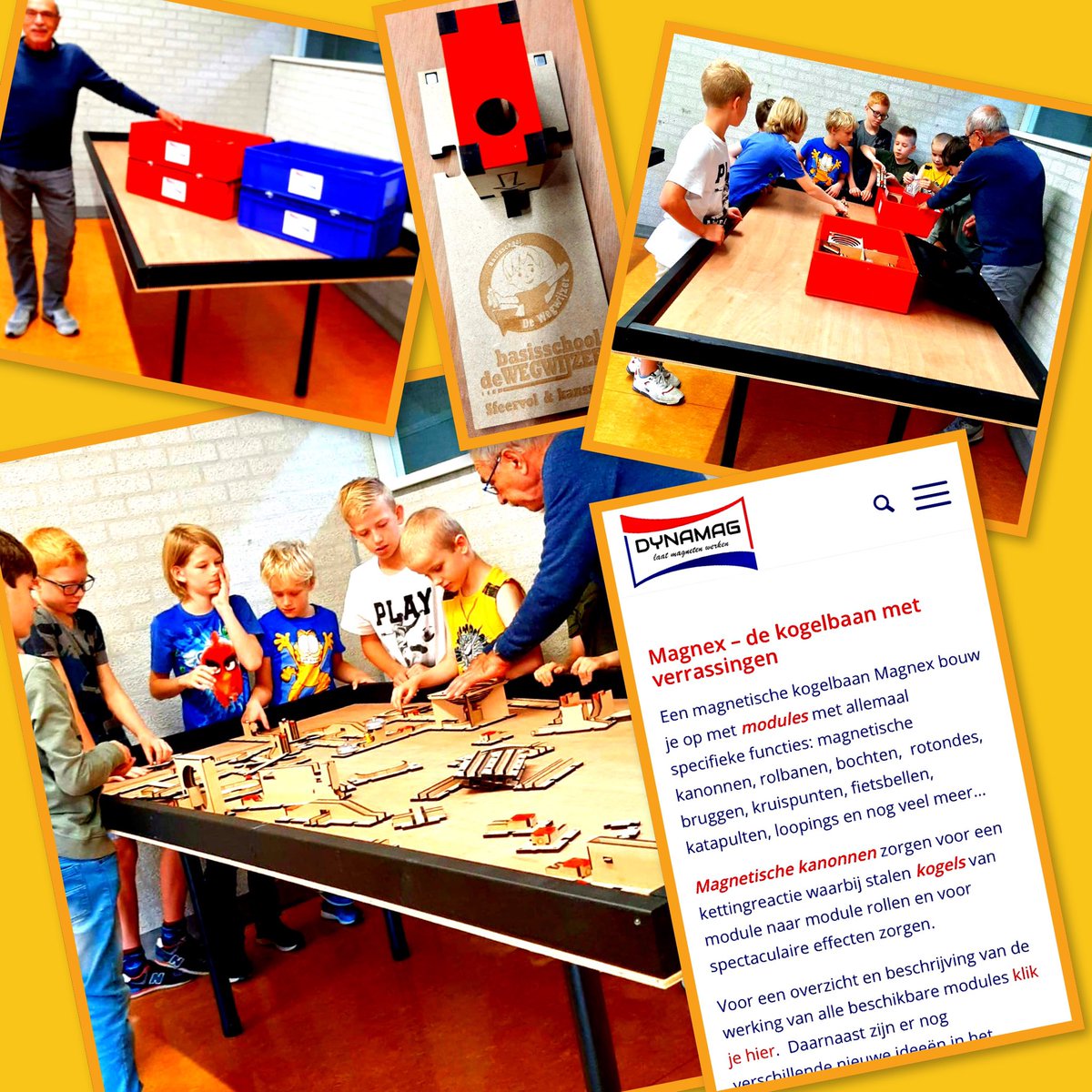 JetjeHarriet's tweet photo. Yes! Vol in gebruik op @BSDeWegwijzer_ de magnetische kogelbaan #Magnex van Kurt Mauser en @JanNuland Dat is genieten #verwondering #samenwerking #onderzoekendleren https://t.co/DiNlsrZgzm
