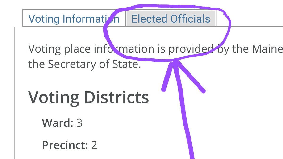 When you type in your address, you'll get the information for voting...but you are looking for the information under the elected officials tab.Here are mine.Print your state elected official info out and keep it handy.This is a starting place to change state law.