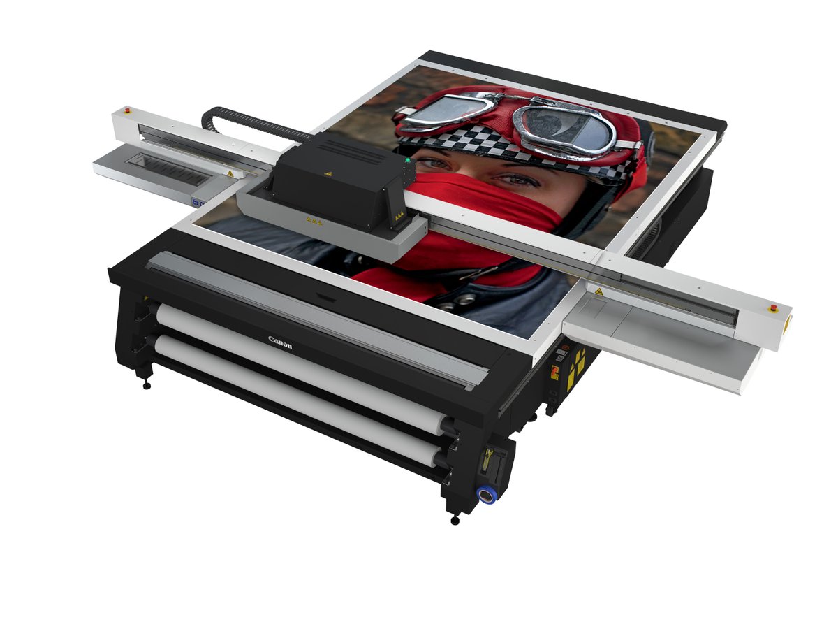 canonproprintes's tweet photo. Esta semana hemos lanzado la nueva Arizona 2300 con tecnología FLOW. Si te lo perdiste, aquí tienes el vídeo de presentación: https://t.co/VapYgom9Ps
#CanonArizona #GetIntoTheFLOW #largeformatprinting https://t.co/pxY682OekA