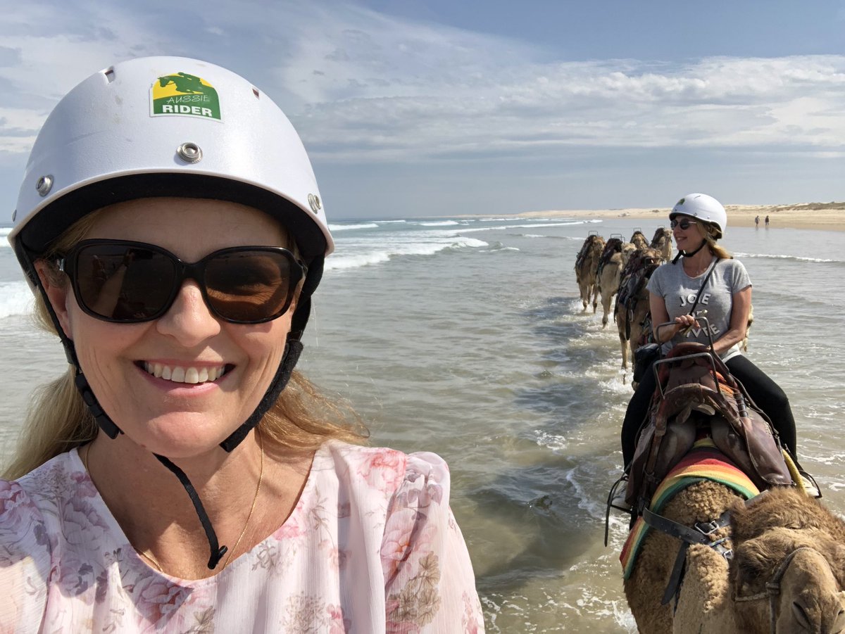 Jolnicholson's tweet photo. What a day. I rode a camel through waves in the midday sun. It was a pinch me moment.
#camellife #birubibeach #livinginthemoment https://t.co/HjC5QtPbxN