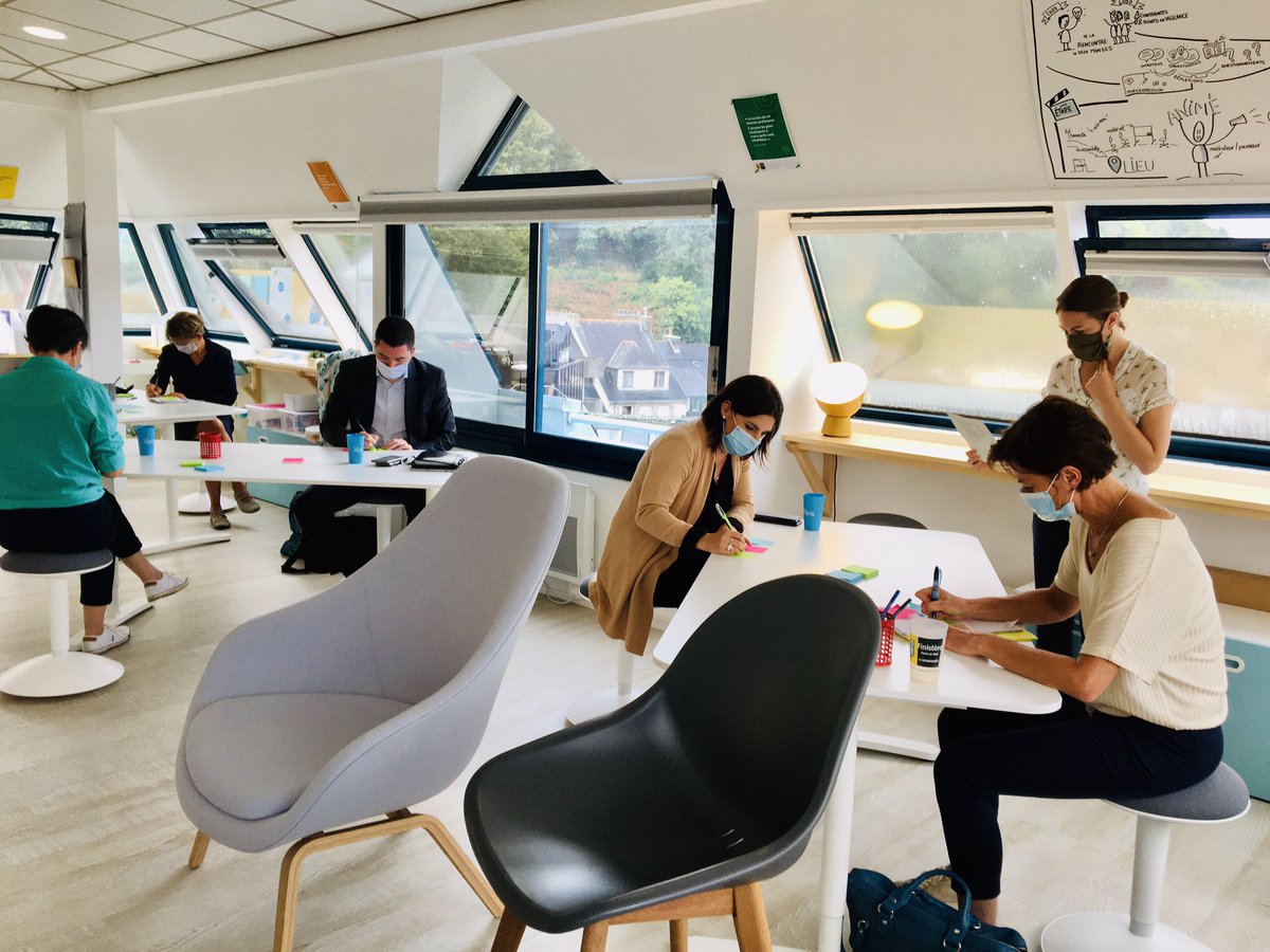 _Falbala's tweet photo. Atelier stratégie #numérique ce matin au #Lab360 du Conseil départemental . Sérieusitude, idées innovantes et masques sont de sortie 😅 #Prospective #Strategie #coworking https://t.co/svDqGvJrMG