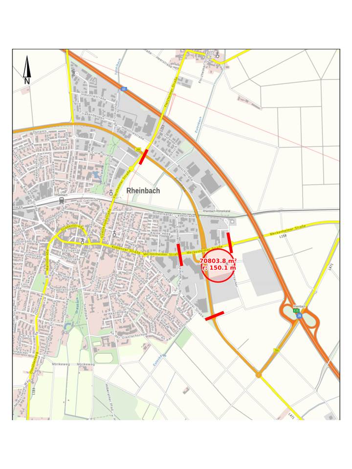 FF_Rheinbach's tweet photo. #Einsatzinfo | Im Gewerbegebiet #Wolbersacker wurde #Munition gefunden. Für die Entschärfung durch den #Kampfmittelräumdienst werden gleich Teile der Meckenheimer Straße (#L158) sowie der Umgehungsstraße (#B266) gesperrt. https://t.co/6PdY9bBS5o